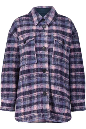Isabel Marant Jassen, Dames, Veelkleurig, S, Wol, Korte wollen jas Harveli