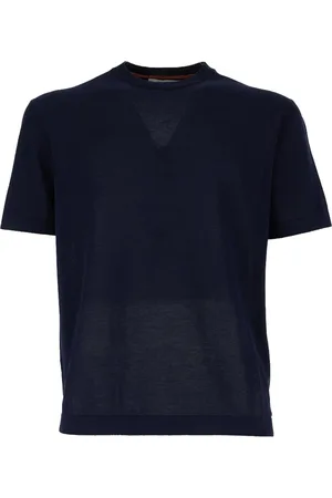 CRUNA Tops, Heren, Blauw, L, Katoen, Casual Katoenen T-Shirt voor Mannen