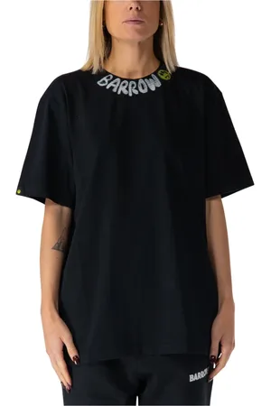 BARROW Tops, Dames, Zwart, L, Katoen, Vintage Unisex T-Shirt