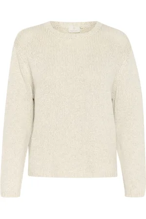 Kaffe Truien, Dames, , M, Eenvoudige Gebreide Pullover Trui Tortelduif Melange