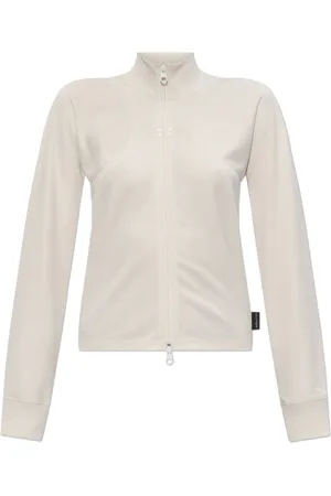 Courrèges Sweatshirts & Hoodies, Dames, , S, Leer, Sweatshirt met opstaande kraag