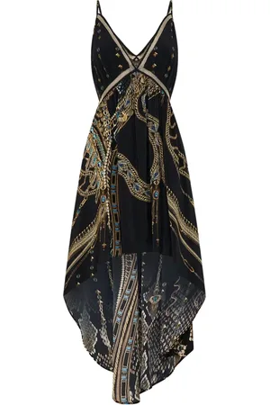 Camilla Kleedjes, Dames, Veelkleurig, S, Strappy High Low Jurk BEL ME Cleopatra