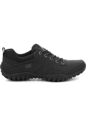 Caterpillar Schoenen, Heren, Zwart, 43 EU, Leer, Stijlvolle Lage Instruct Sneakers