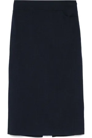 Paloma Wool Rokken, Dames, Blauw, S, Leer, Navy Pencil Rok Oyla