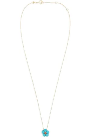 Aliita Accessoires, Dames, Geel, ONE Size, Turquoise Madeliefje Oorbellen