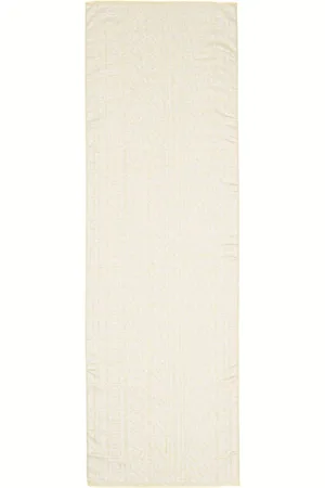 Twin-Set Accessoires, Dames, Geel, ONE Size, Polyester, Gouden Jacquard Franje Rechthoekig Ontwerp