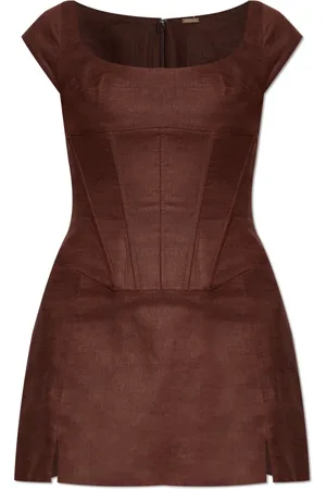 Cult Gaia Kleedjes, Dames, Bruin, M, Jurk Mickie