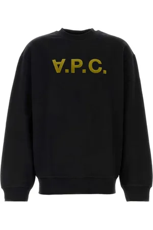 A.P.C. Sweatshirts & Hoodies, Heren, Zwart, L, Katoen, Oversized zwarte katoenen sweatshirt