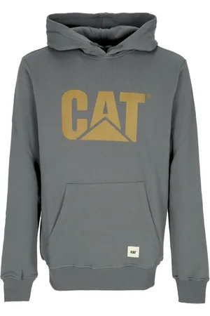 Caterpillar Sweatshirts & Hoodies, Heren, Grijs, S, Katoen, Logo Hoodie Stormy Weather