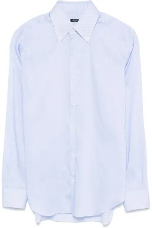 BARBA Overhemden, Heren, Blauw, S, Casual overhemd voor mannen