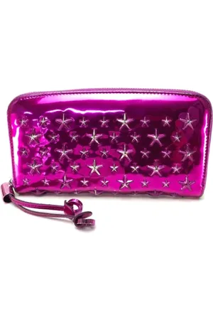 Jimmy Choo Pre-owned, Dames, Paars, ONE Size, Tweedehands leren portemonnees