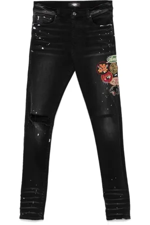 AMIRI Jeans, Heren, Zwart, W30, Zwarte Klassieke Knoopsluiting Jeans