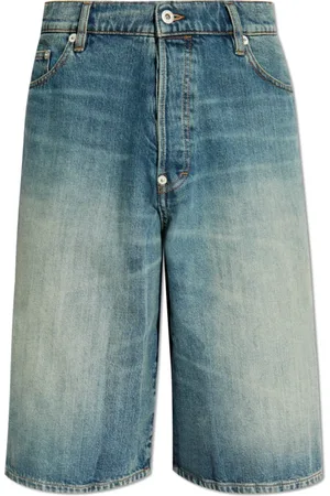 Kenzo Korte broeken, Heren, Blauw, W33, Denim, Denim Shorts met Vintage Effect