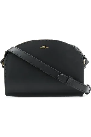 A.P.C. Tassen, Dames, Zwart, ONE Size, Leer, Kleine Virginie Schoudertas