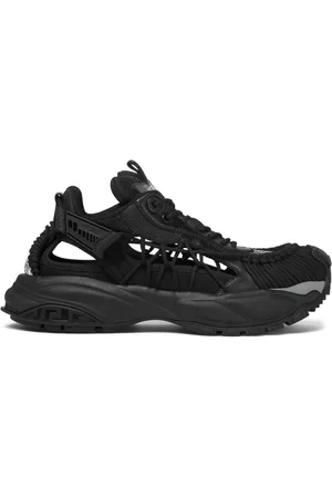 VERSACE Schoenen, Heren, Zwart, 43 EU, Zwarte Sneakers voor Mannen