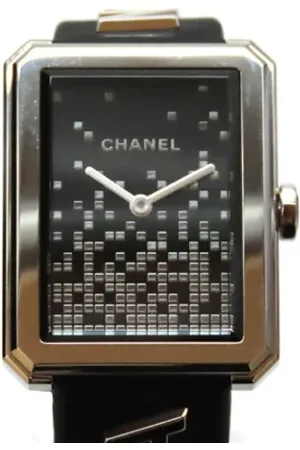 CHANEL Pre-owned, Dames, Zwart, ONE Size, Pre-owned Stainless Steel watches