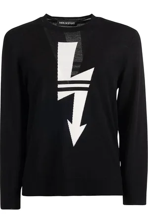 Neil Barrett Truien, Heren, Zwart, M, Zwarte Arrow Sport Jumper