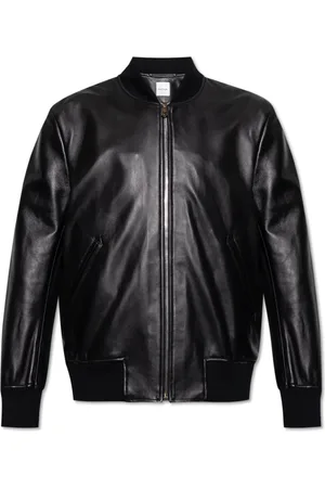 Paul Smith Jassen, Heren, Zwart, M, Leer, Lamsleren jas