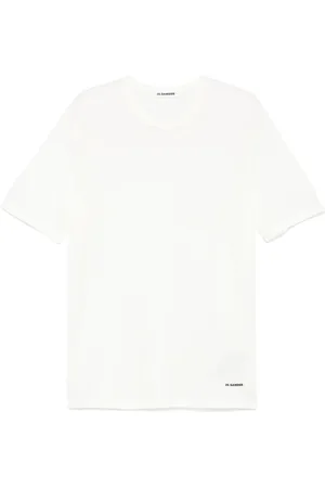Jil Sander Tops, Heren, Wit, M, Katoen, Wit T-shirt en Polo
