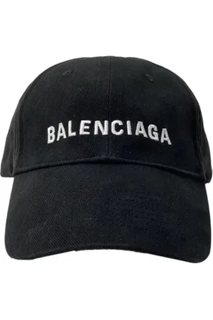 Balenciaga Pre-owned, Heren, Zwart, ONE Size, Katoen, Pre-owned Cotton hats