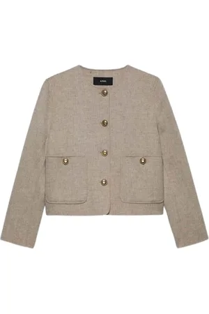 arma leder Jassen, Dames, , L, Wol, Klassieke wollen jas met hoornknopen
