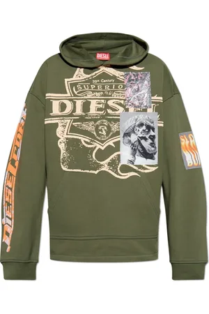 Diesel Sweatshirts & Hoodies, Heren, Groen, S, Katoen, Hoodie S-Baxt-Hood-R1