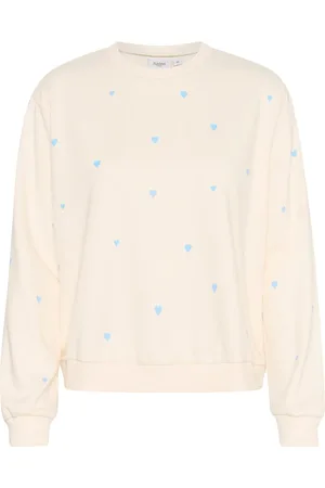 Saint Tropez Sweatshirts & Hoodies, Dames, , 2Xl, Katoen, Ice Airy Hearts Sweatshirt