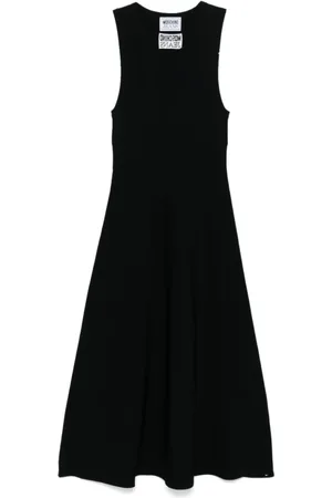 Moschino Kleedjes, Dames, Zwart, S, Elegante Viscose Jurk voor Vrouwen