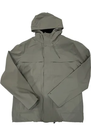 Rains Jassen, Heren, Grijs, S, Polyester, Stijlvolle Khaki Jas