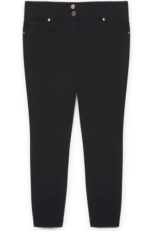 Fiorella rubino Broeken, Dames, Zwart, M, Leer, Buisbroek met Lenzing™ Ecovero™ Viscose