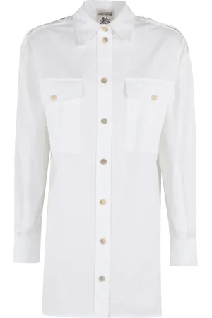 SEMICOUTURE Blouses & Shirts, Dames, Wit, XS, Elegante Diane Jurk