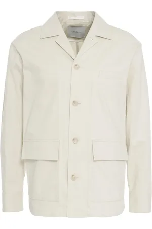 Paolo Pecora Jassen, Heren, , S, Linnen, Linnen Blend Overshirt Jas