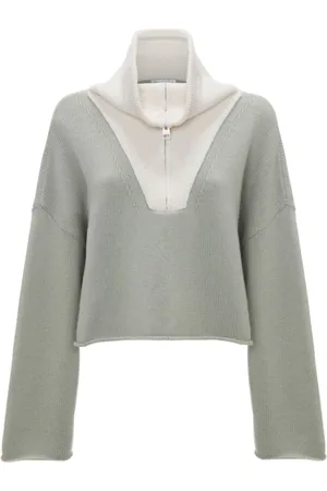 J.W.Anderson Truien, Dames, Groen, S, Polyester, Groene Gebreide Trui