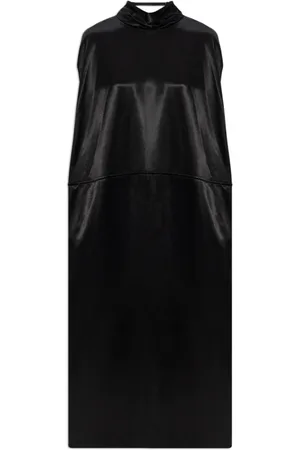 Jil Sander Kleedjes, Dames, Zwart, S, Satijn, Satijnen Jurk