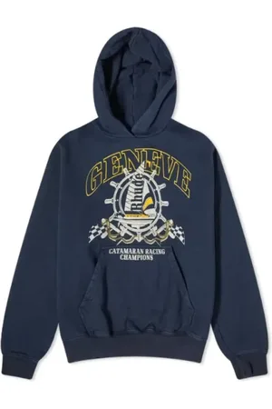 Rhude Sweatshirts & Hoodies, Heren, Blauw, M, Katoen, Catamaran Hoodie `Vintage Black`
