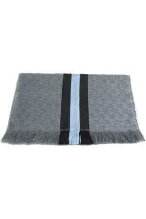 Gucci Pre-owned, Dames, Grijs, ONE Size, Pre-owned Wool scarves