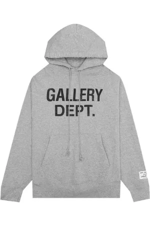 GALLERY DEPT. Sweatshirts & Hoodies, Heren, Grijs, S, Katoen, Center Logo Heather Grey Hoodie