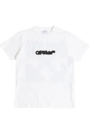 OFF-WHITE Tops, Heren, Wit, XL, Katoen, Wit katoenen T-shirt met X-print