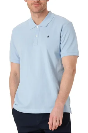 Scotch&Soda Tops, Heren, Blauw, M, Logo Pique Polo voor heren