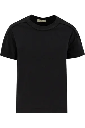 PANICALE Tops, Dames, Zwart, S, T-shirt met reliëfprofielen