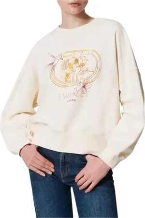 Twin-Set Sweatshirts & Hoodies, Dames, , XL, Kolibri Print Sweater