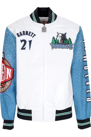 Mitchell & Ness Jassen, Heren, Veelkleurig, XL, Wol, NBA Burst Bomberjack Kevin Garnett