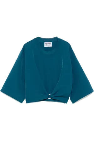 Moschino Tops, Dames, Blauw, S, Long Sleeve Tops