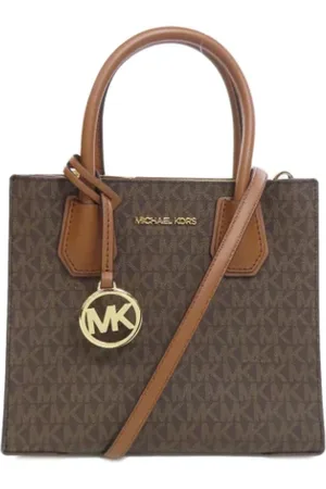Michael Kors Pre-owned, Dames, Bruin, ONE Size, Tweedehands Canvas handtassen