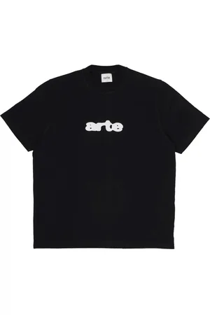 Arte Antwerp Tops, Heren, Zwart, L, Katoen, Zwart Geborduurd T-shirt met 3D-logo