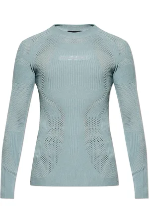MISBHV Tops, Heren, Blauw, M, Leer, Lange mouwen top