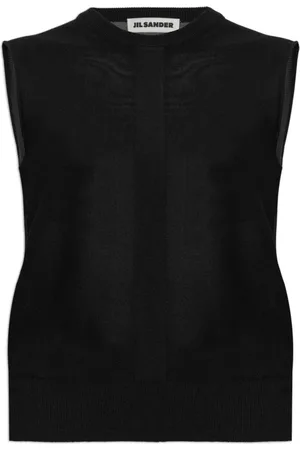 Jil Sander Tops, Dames, Zwart, S, Mouwloze Top