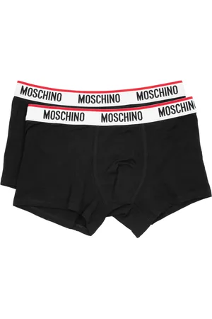 Moschino Ondergoed, Heren, Zwart, S, Katoen, Effen Boxershorts 2-Pack