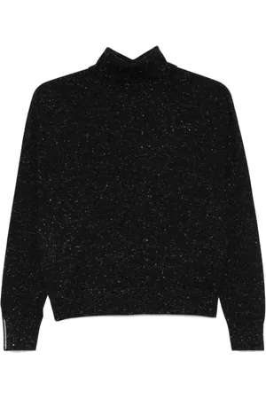 PESERICO SIGN Truien, Dames, Zwart, S, Wol, Stijlvolle Gebreide Top