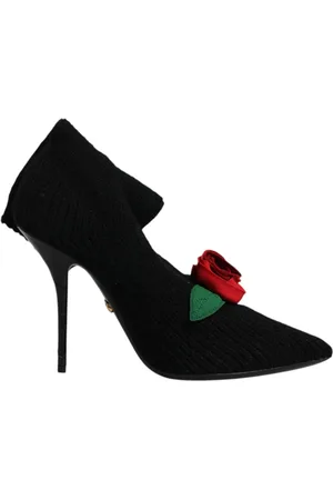 Dolce & Gabbana Schoenen, Dames, Zwart, 38 EU, Zwarte Stilettohak Mid Calf Laarzen